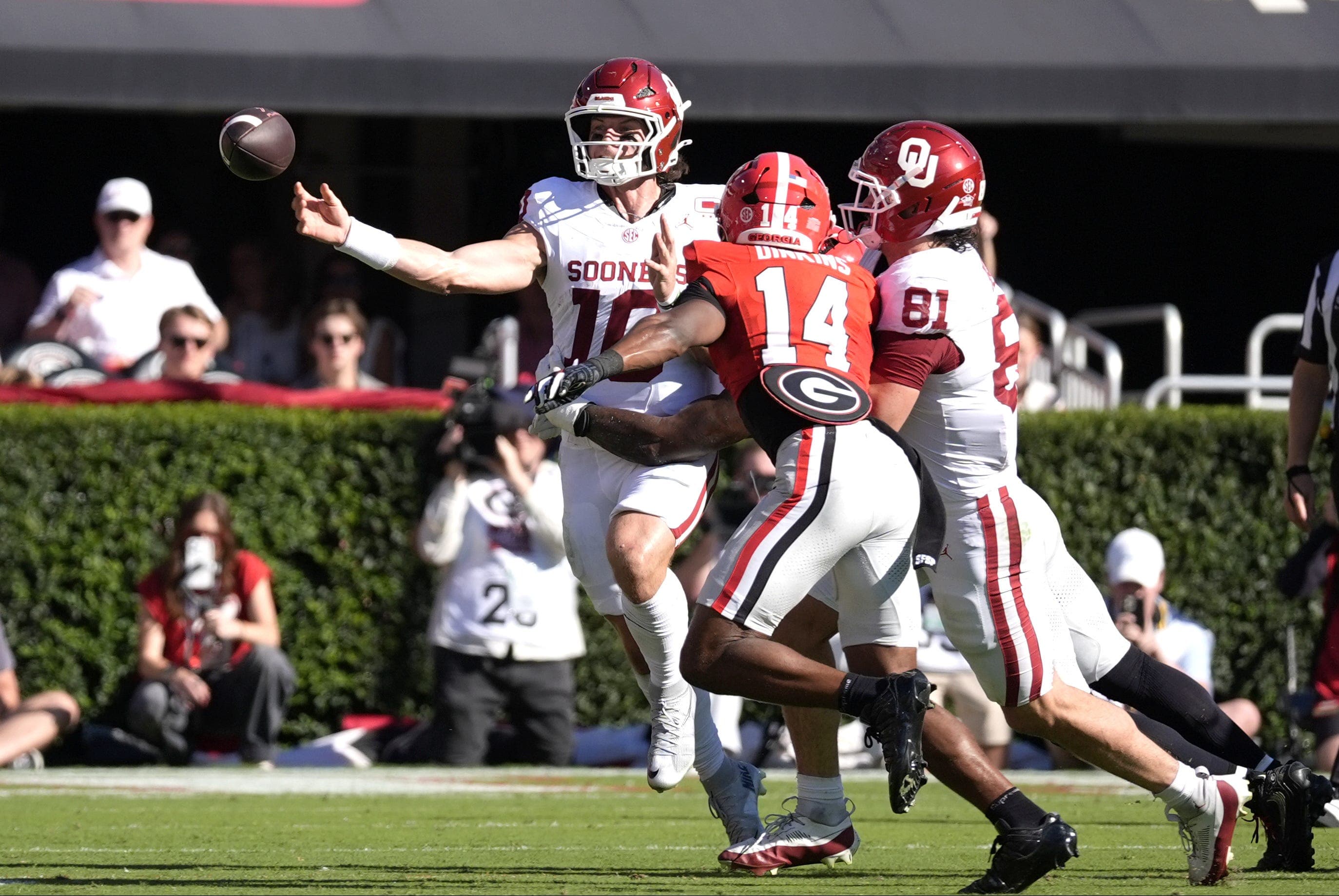 Oklahoma Discussed Benching John Mateer During 41-13 Loss to No. 2 Georgia