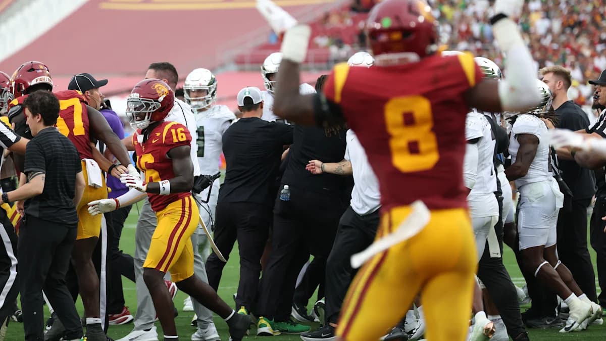 USC's Desman Stephens faces dismissal calls after hit on Oregon's Dante Moore