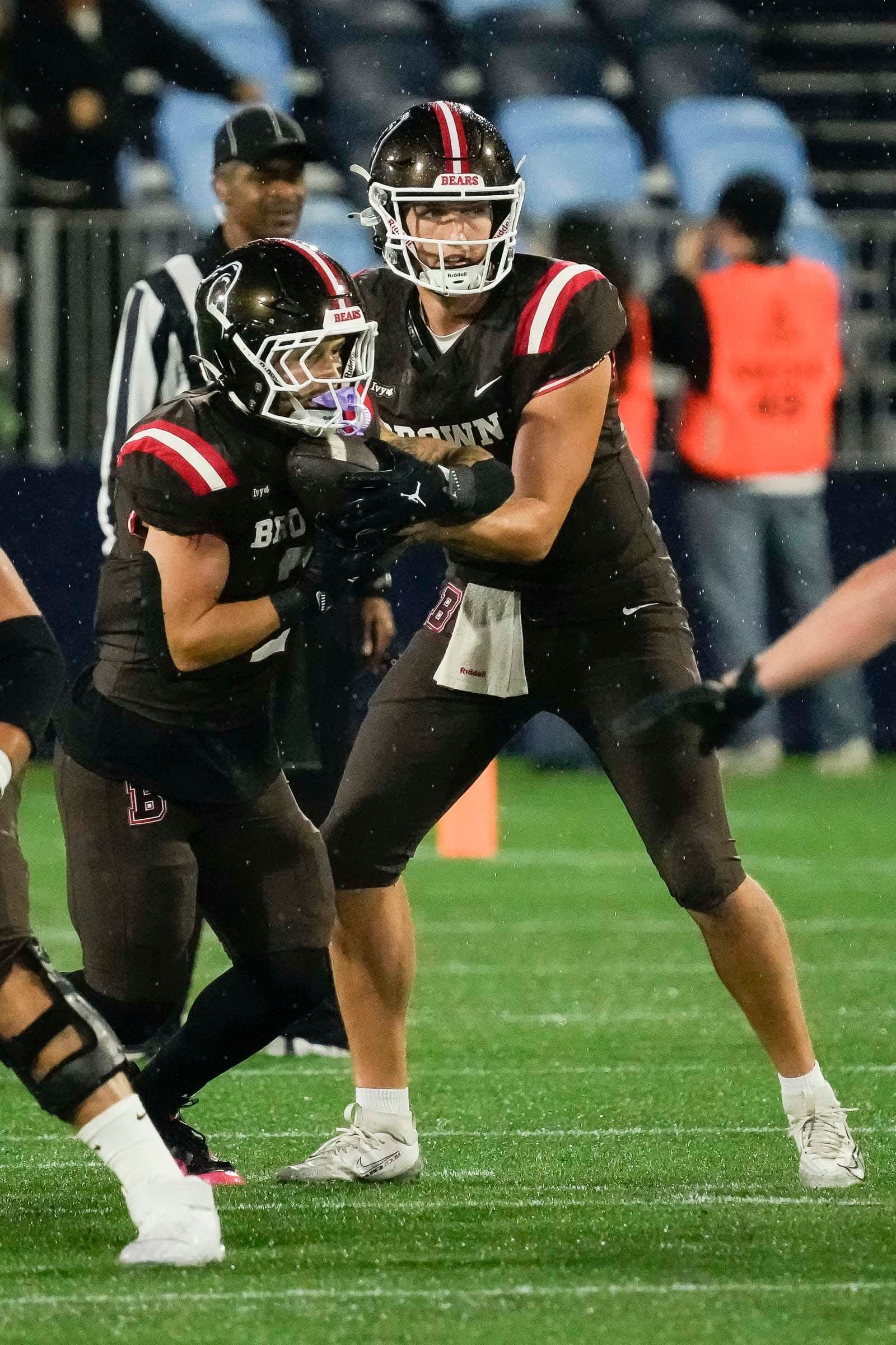 Benson's Three Interceptions Lift No. 25 Harvard Past Brown 14-10 in Ivy Opener