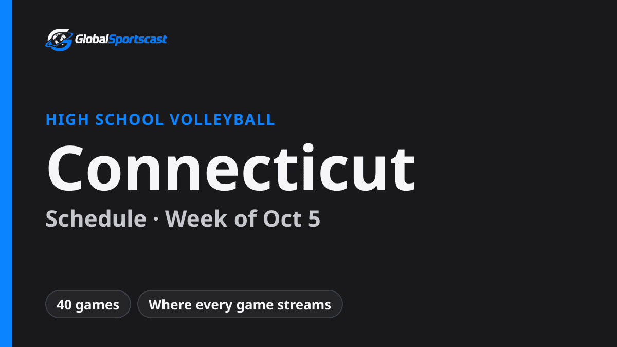 Connecticut High School Volleyball Schedule, Week of Oct 5: How to Watch