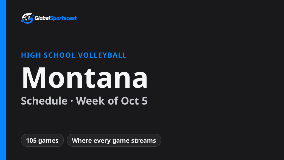 Montana High School Volleyball Schedule, Week of Oct 5: How to Watch