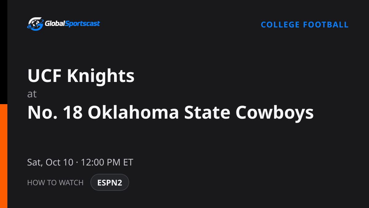 How to Watch UCF Knights vs. Oklahoma State Cowboys: TV Channel, Time & Stream