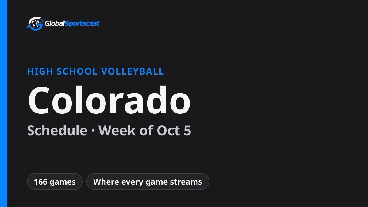 Colorado High School Volleyball Schedule, Week of Oct 5: How to Watch