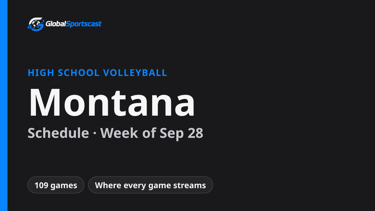 Montana High School Volleyball Schedule, Week of Sep 28: How to Watch