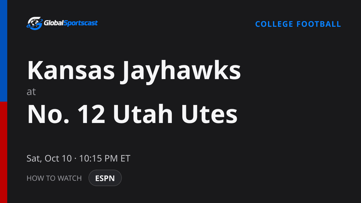 How to Watch Kansas Jayhawks vs. Utah Utes: TV Channel, Time & Stream