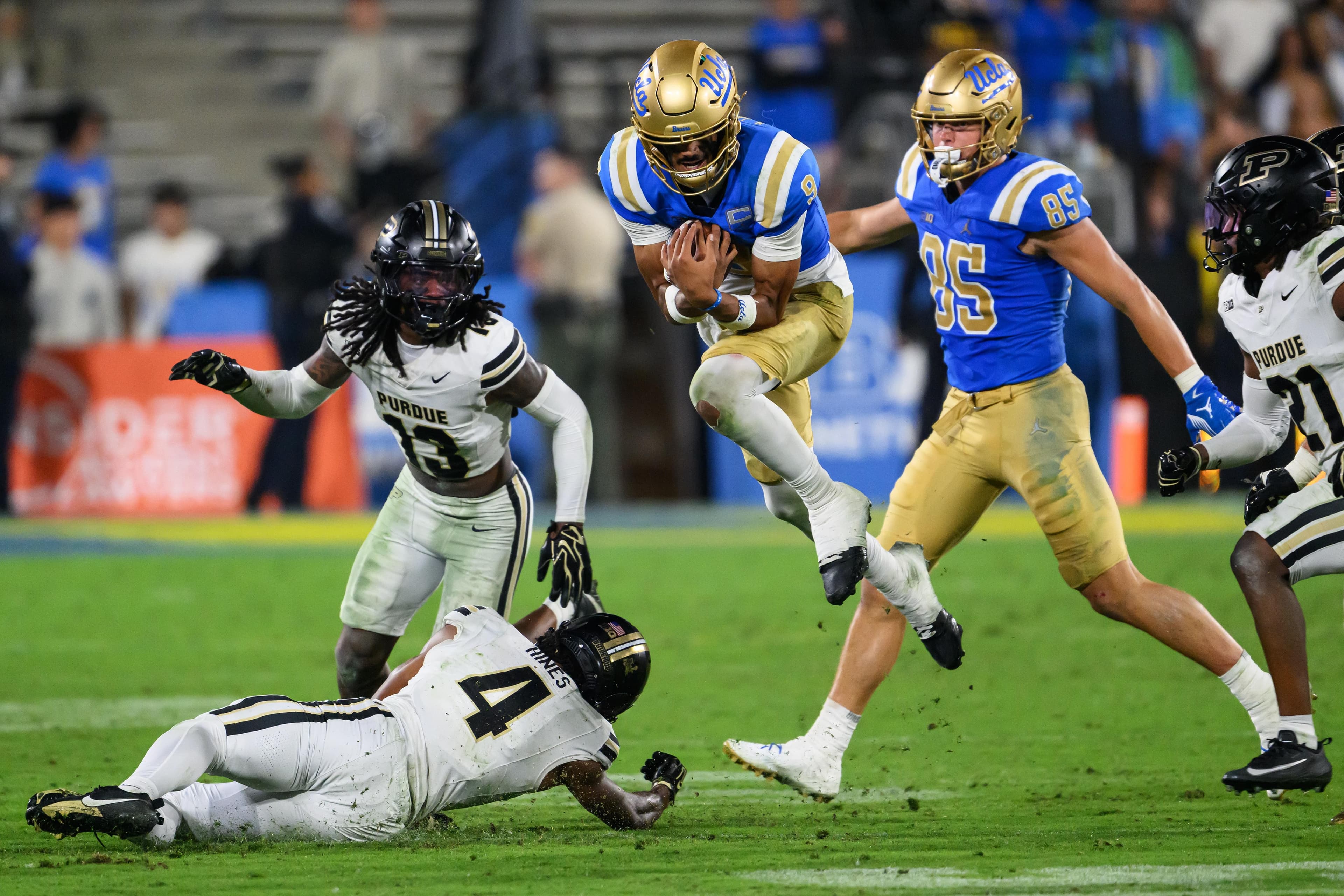 UCLA Runs for 369 Yards Against Purdue in Rose Bowl Matchup