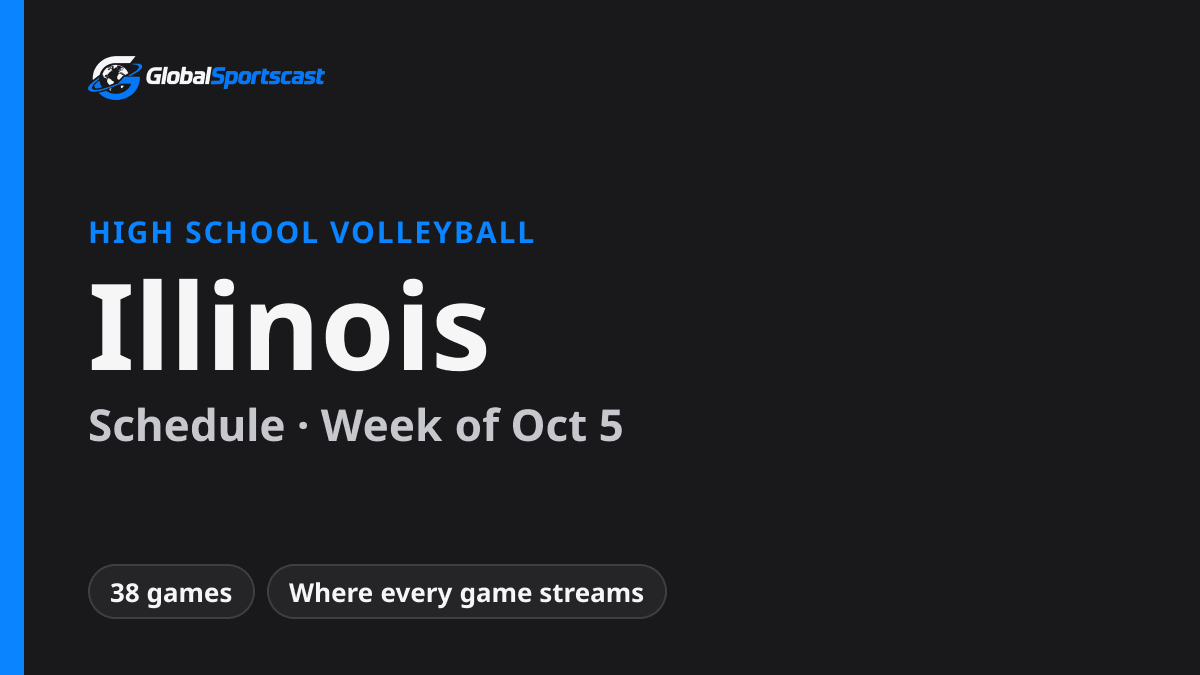 Illinois High School Volleyball Schedule, Week of Oct 5: How to Watch