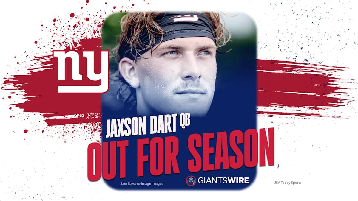Giants QB Jaxson Dart to Have Knee Surgery, Done for 2026