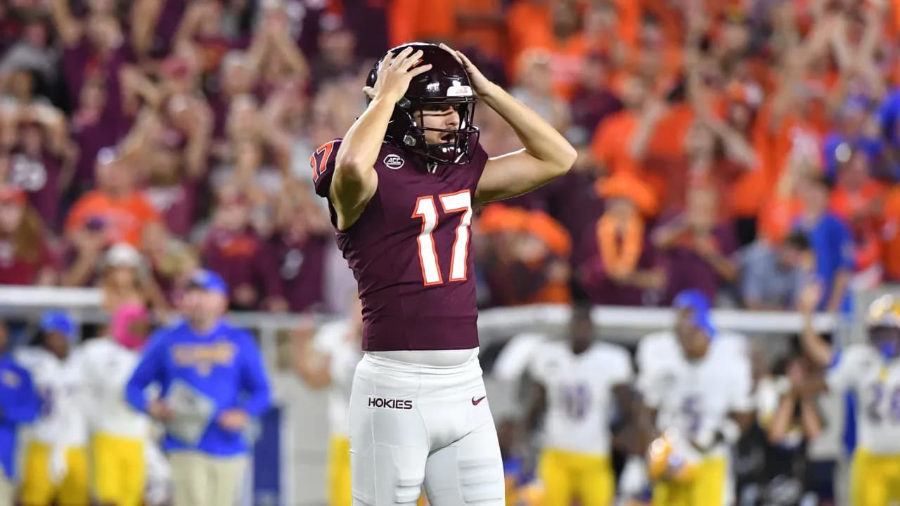 Pitt Wins 35-33 at Virginia Tech as Ruling on Love's 36-Yard Kick Stands
