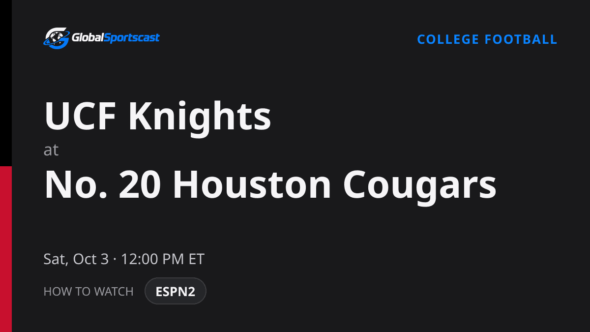 How to Watch UCF Knights vs. Houston Cougars: TV Channel, Time & Stream