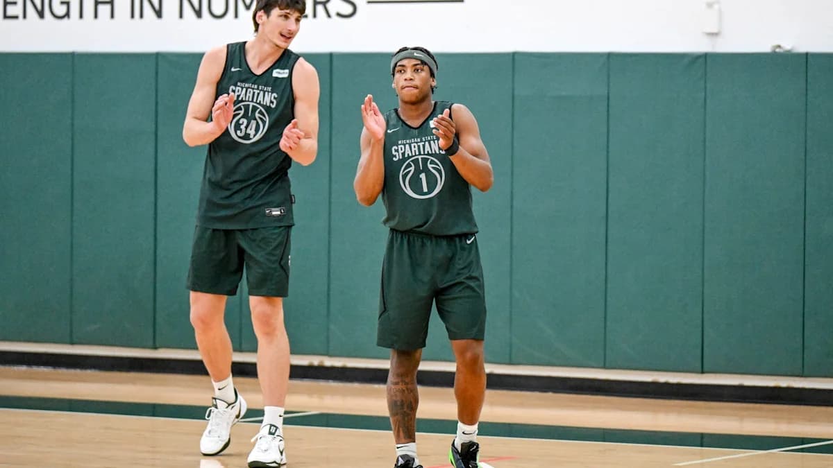 Jeremy Fears Jr. meets media as Michigan State opens practice