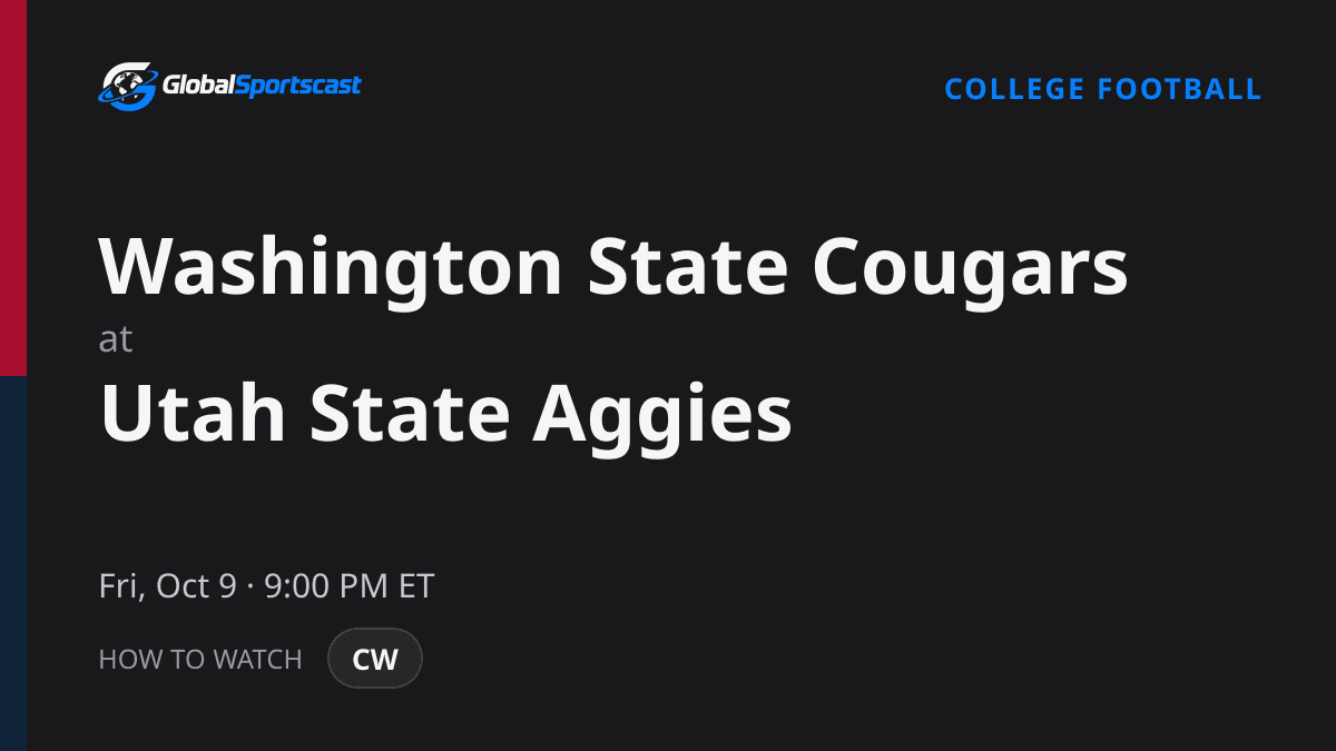 How to Watch Washington State Cougars vs. Utah State Aggies: TV Channel, Time & Stream