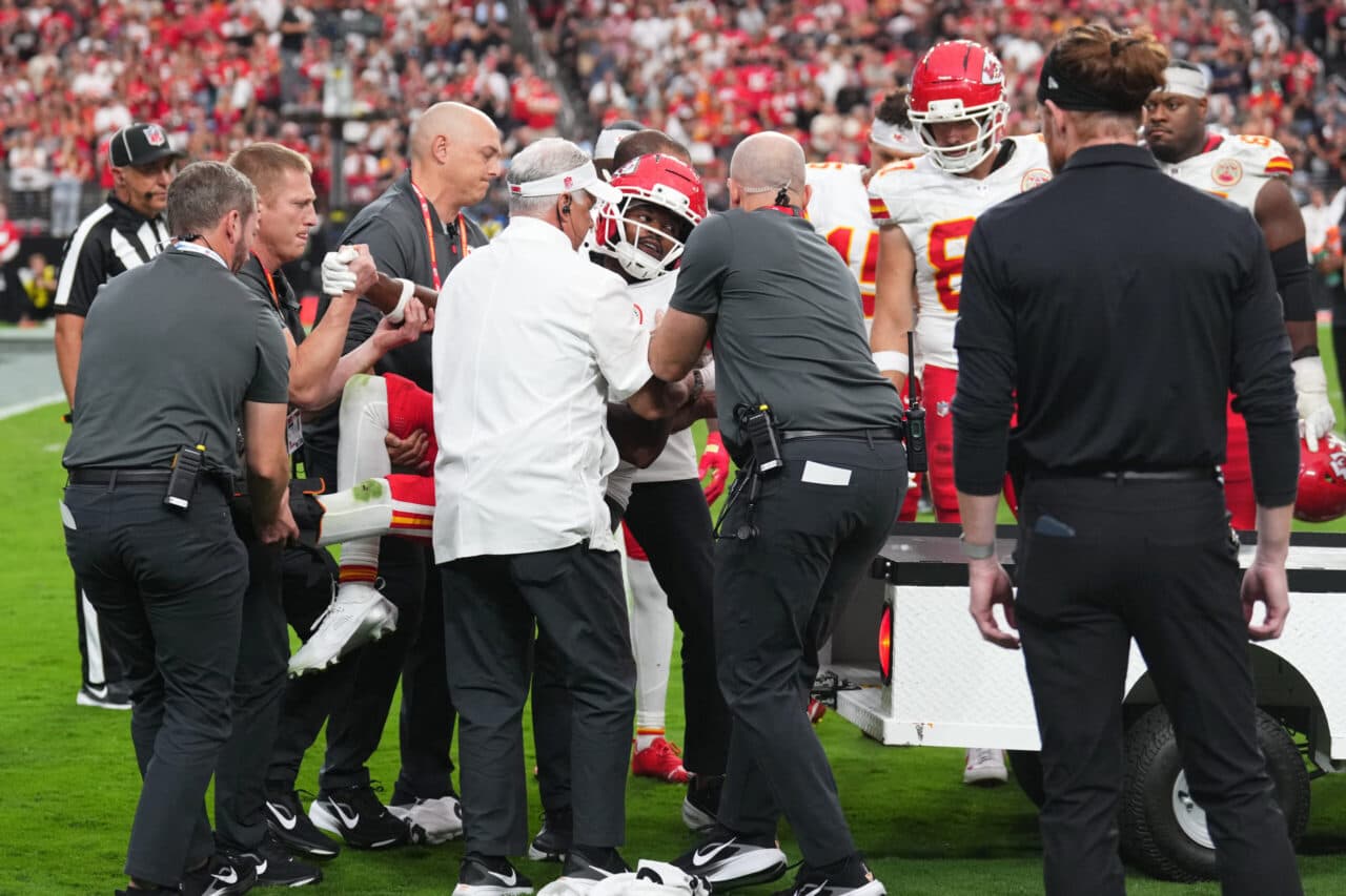 Chiefs' Tyquan Thornton Out Indefinitely After Ankle Injury in Win Over Raiders